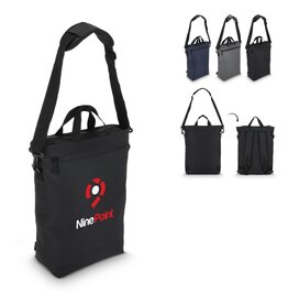 PU Kyiv 15,6 inch convertible laptoprugzak bedrukt met bedrijfslogo