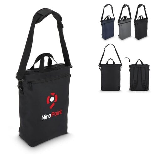PU Kyiv 15,6 inch convertible laptoprugzak bedrukt met bedrijfslogo