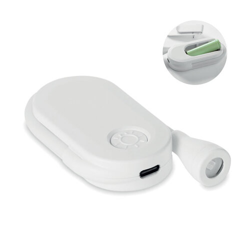 Oplaadbaar LED boekenlampje MO3241 met clip en logo