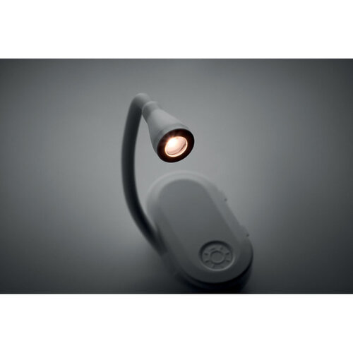 Oplaadbaar LED boekenlampje MO3241 met clip en logo