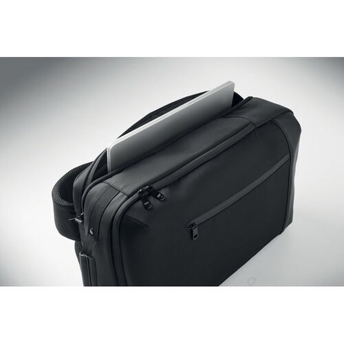 BOSTON 15 inch laptoprugzak MO3226 zwart bedrukt met logo