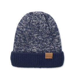 PUNTOS gebreide muts MO3221 met fleece voering bedrukt met logo
