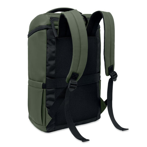 BOULDER 15 inch laptoprugzak MO3122 van PU bedrukt met logo