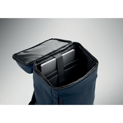 BOULDER 15 inch laptoprugzak MO3122 van PU bedrukt met logo