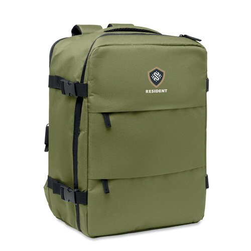 ASPEN uitschuifbare handbagage rugzak 20L MO3195 van RPET met logo