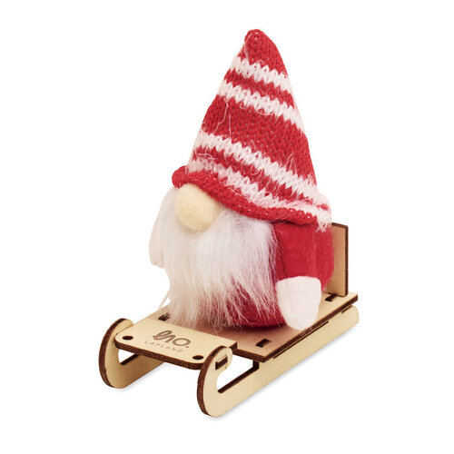 FROSTY SLEIGH kerstkabouter op houten slee CX1588