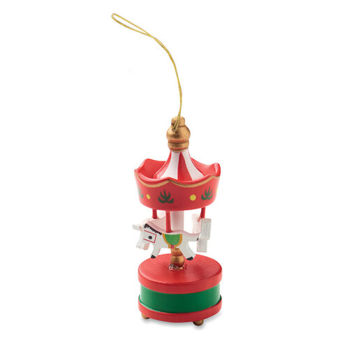 Kerstgeschenken 2026 EOY WHIRL houten carrousel kerstornament CX1604 bedrukken