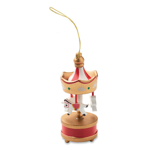 Kerstgeschenken 2026 EOY WHIRL houten carrousel kerstornament CX1604 bedrukken