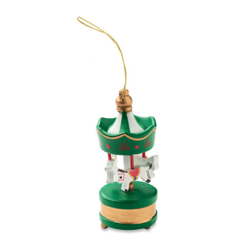 Kerstgeschenken 2026 EOY WHIRL houten carrousel kerstornament CX1604 bedrukken