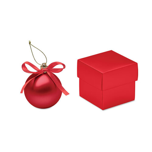 BELLES rode kerstbal CX1603 met lint geschenkdoos en logo