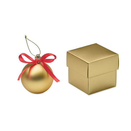 BELLES rode kerstbal CX1603 met lint geschenkdoos en logo