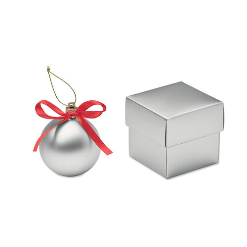 BELLES rode kerstbal CX1603 met lint geschenkdoos en logo