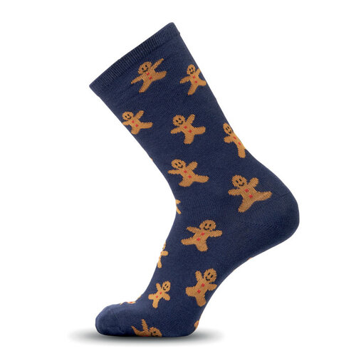 SOC LARGE bordeauxrode kerstsokken CX1575 maat 43-46 met kerstmotief