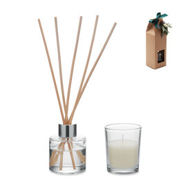 GINGLE vanille diffuser en kaarsenset CX1590 in cadeauverpakking