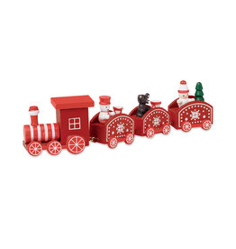 JUNA rode houten kersttrein CX1559 van MDF