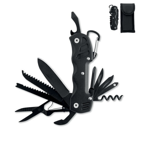 MYTOOL 13-in-1 multitool MO3130 van aluminium en RVS met etui