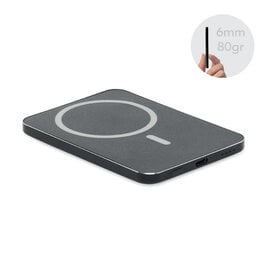 SLIMVOLT ultradunne magnetische powerbank 5000mAh MO3178 van gerecycled aluminium