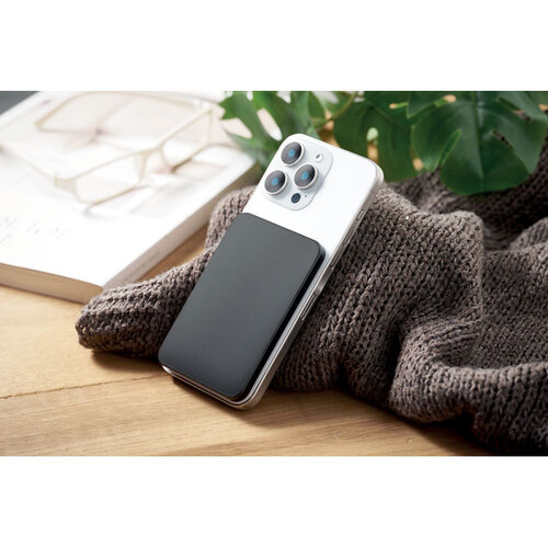 SLIMVOLT ultradunne magnetische powerbank 5000mAh MO3178 van gerecycled aluminium