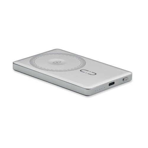 CORE 3-in-1 magnetische powerbank 5000mAh MO3179 van gerecycled aluminium