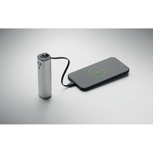 POWERTUBE powerbank 5000mAh 20W MO3144 van gerecycled aluminium