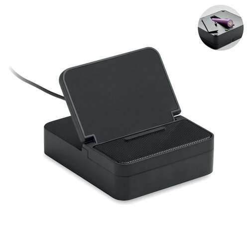 CHARGEBEAT draadloze speaker met 15W oplader en telefoonhouder MO3189