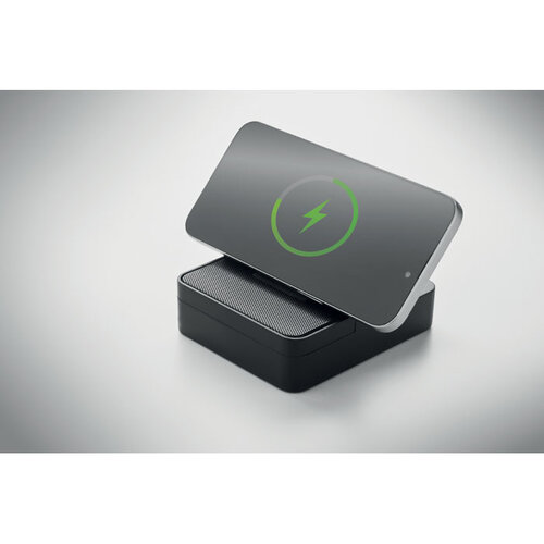 CHARGEBEAT draadloze speaker met 15W oplader en telefoonhouder MO3189