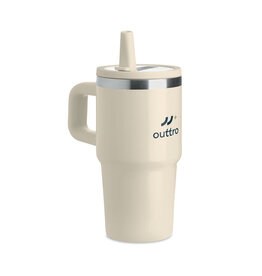ALAND vacuüm geïsoleerde beker 500 ml MO3170 met rietje van gerecycled RVS