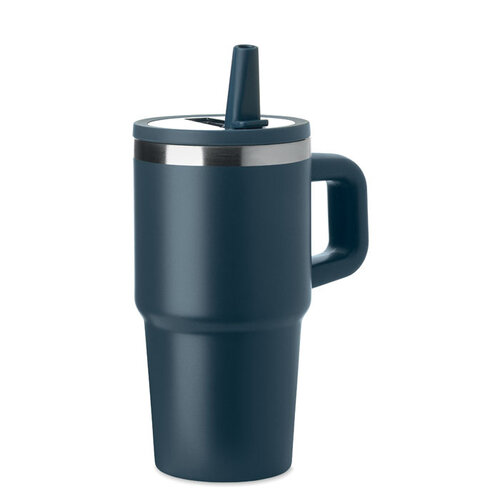 ALAND vacuüm geïsoleerde beker 500 ml MO3170 met rietje van gerecycled RVS