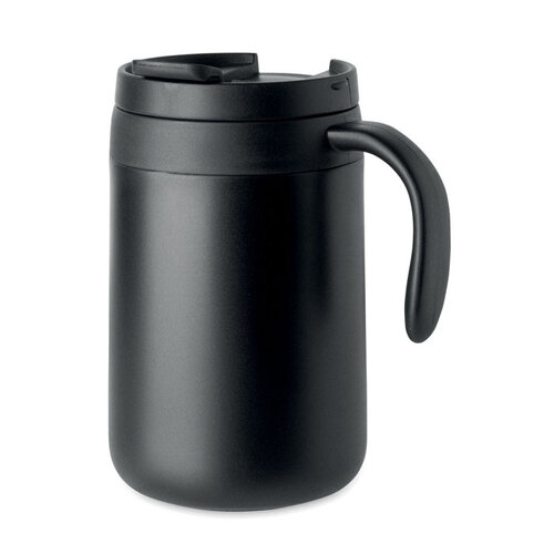 CAFETITO dubbelwandige RVS mok 450 ml MO3209 met herbruikbaar koffiefilter