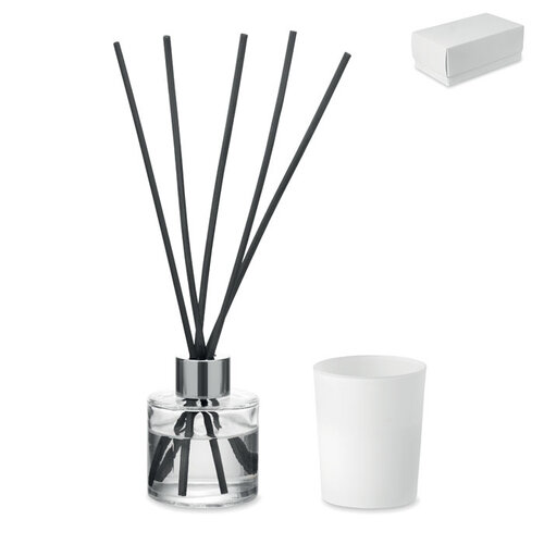 KALOMA SET vanille diffuser en kaarsenset MO3118 in witte geschenkdoos