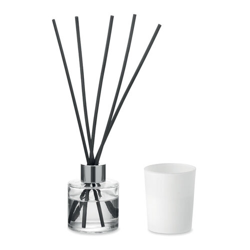KALOMA SET vanille diffuser en kaarsenset MO3118 in witte geschenkdoos