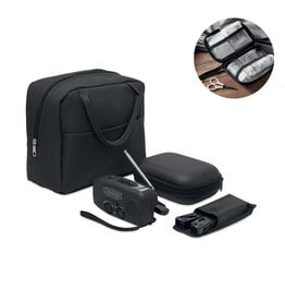 SAFENEST noodpakket MO3148 met EHBO-kit multitool en AM/FM-noodradio met LED-zaklamp