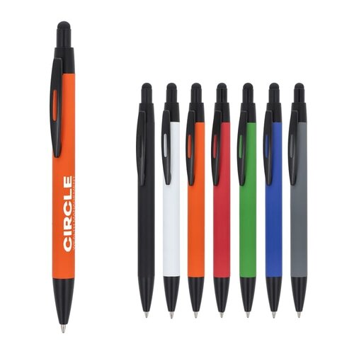 Balpen Alaska softtouch met stylus bedrukt LT87892