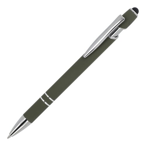 Paris Metaal Soft Touch LT87782 aluminium balpen met stylus en metalen clip