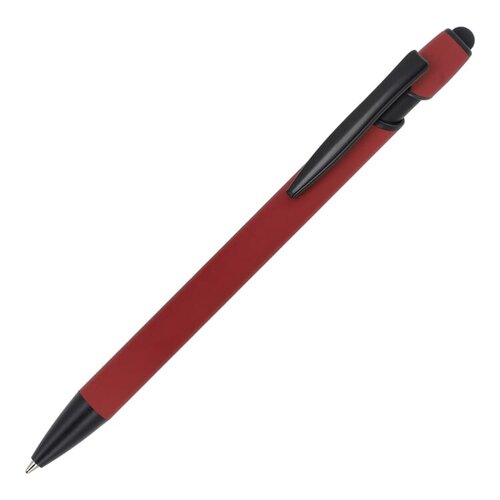 Paris Softtouch Matt R-AL LT87888 gerecyclede aluminium balpen met stylus en zwarte accenten