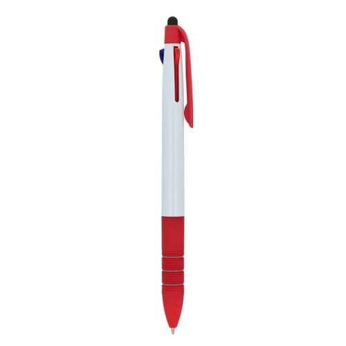 Berlijn 3-kleuren balpen met stylus bedrukt – LT87852