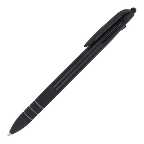 Elegant metallic 3-kleuren balpen LT87853 met stylus en ergonomische grip