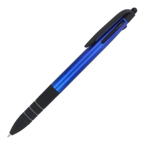 Elegant metallic 3-kleuren balpen LT87853 met stylus en ergonomische grip