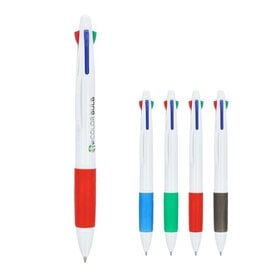 4-kleuren balpen LT87854 met grip en blauwe zwarte rode en groene schrijfinkt