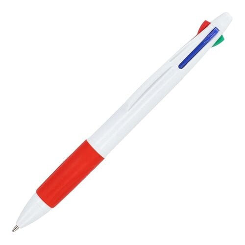4-kleuren balpen LT87854 met grip en blauwe zwarte rode en groene schrijfinkt