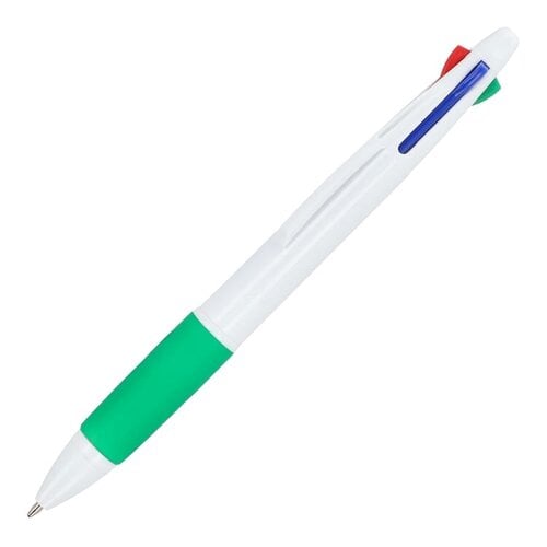 4-kleuren balpen LT87854 met grip en blauwe zwarte rode en groene schrijfinkt