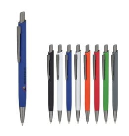 Boston Softtouch balpen LT87889 van aluminium met metalen clip en jumbo-vulling