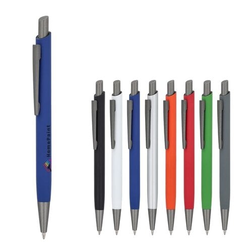 Boston Softtouch balpen LT87889 van aluminium met metalen clip en jumbo-vulling