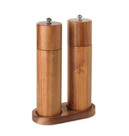 TUCCO SET MO3120 acaciahouten peper- en zoutmolens met voet