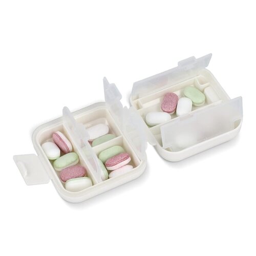 Compacte pillendoos LT92740 met meerdere vakjes en logo