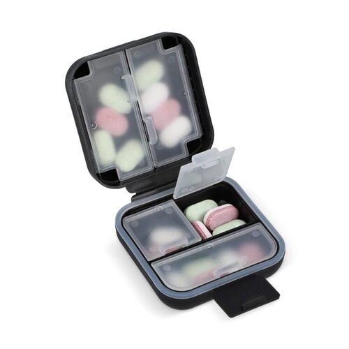Compacte pillendoos LT92740 met meerdere vakjes en logo