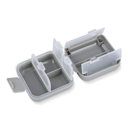 Compacte pillendoos LT92740 met meerdere vakjes en logo