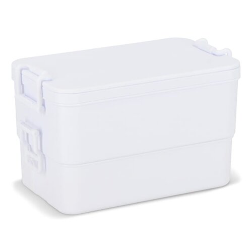 Dubbellaagse lunchbox met bestek LT90426 full colour bedrukt met logo