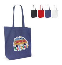 Biologisch katoenen shopper LT95379 van 270 g/m² bedrukt met logo