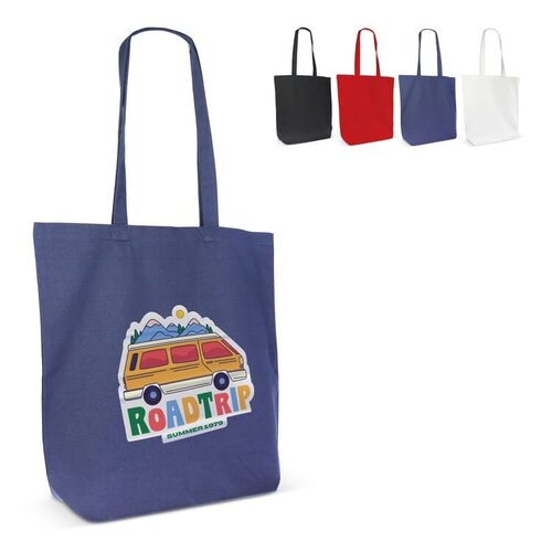 Biologisch katoenen shopper LT95379 van 270 g/m² bedrukt met logo